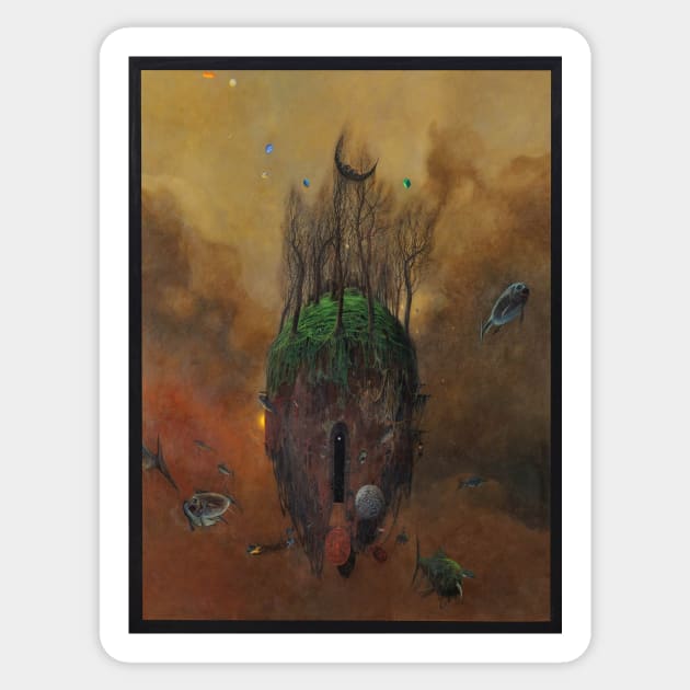 zdzislaw beksinski  - El tétrico universo pictórico de Zdzisław Beksiński Sticker by QualityArtFirst